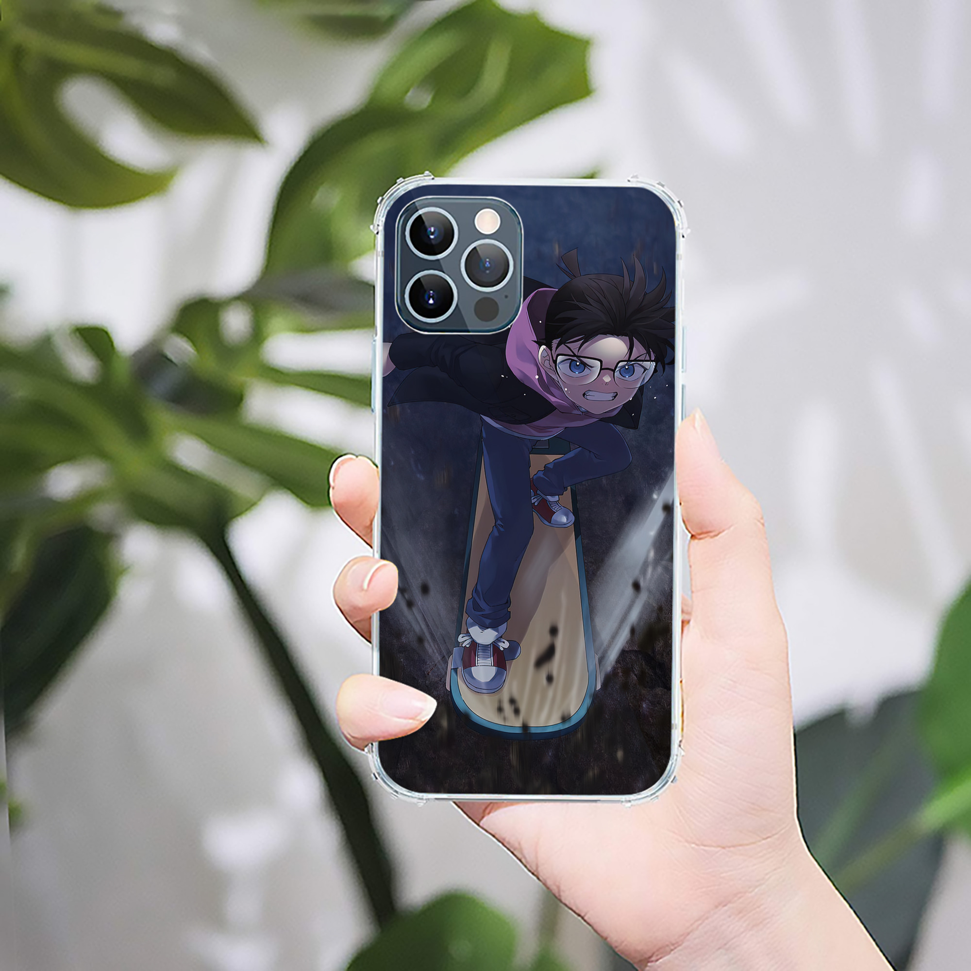 （画像用） 名探偵コナン Detective Conan 【iPhone 12シリーズ対応】透明スマホケース（クリアソフトケース）